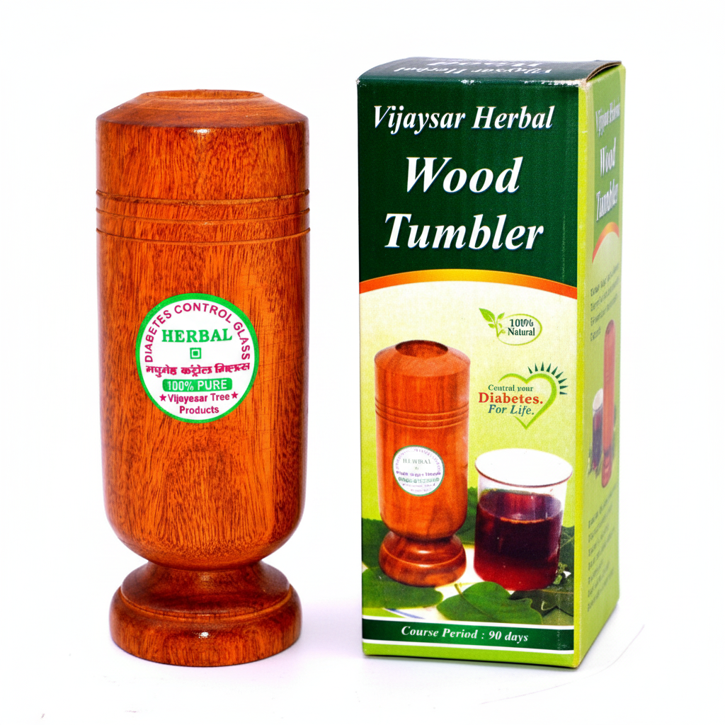 Vijaysar Wood Glass for Sugar Control | Ayurvedic Tumbler