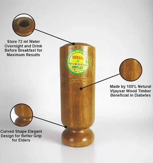 Vijaysar Wood Glass for Sugar Control | Ayurvedic Tumbler